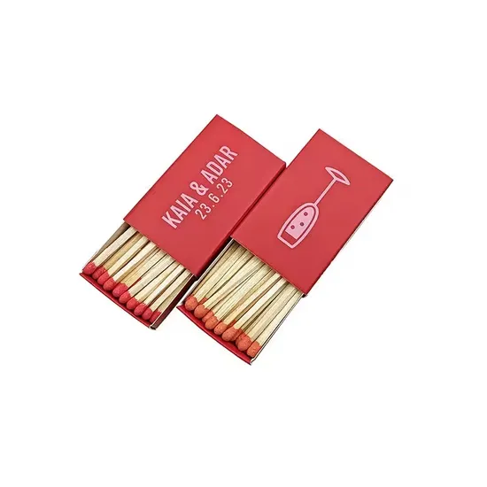 High Quality Customized Lower MOQ Long Wooden Stick Matches Safety Household Box Matches 