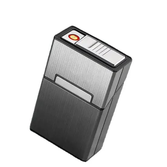 Rechargeable USB Lighter Cigarette Case Replaceable Coil Wire CIGS Case Box 