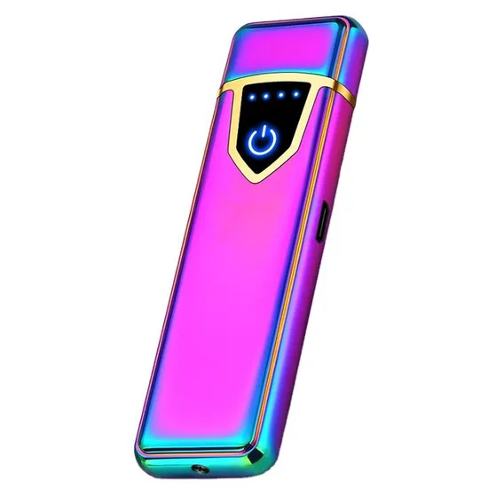 Wanchuang USB Rechargeable Electronic Alloy Lighter with Logo Packing Charged Style for Smoking 