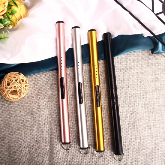 Wholesale Windproof 360 Degree Free Rotation BBQ Lighter USB Rechargeable Electric Arc Lighter for Candle Kitchen 